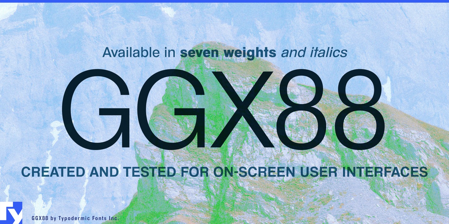 Пример шрифта Ggx88